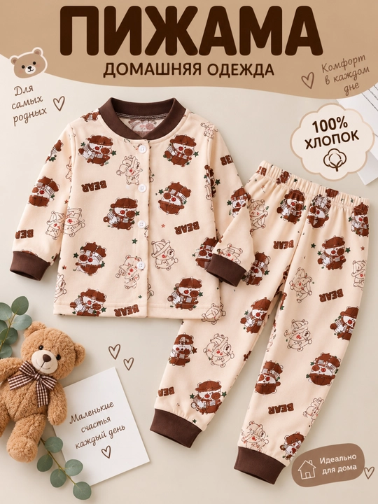 Детская пижама, пижама для девочки, мягкая пижама, домашняя одежда
