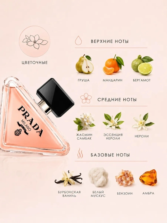 Ayollar uchun parfyumlangan suv Prada Paradoxe 90 ml, yoqimli xushbo'y, ajoyib sovg'a 