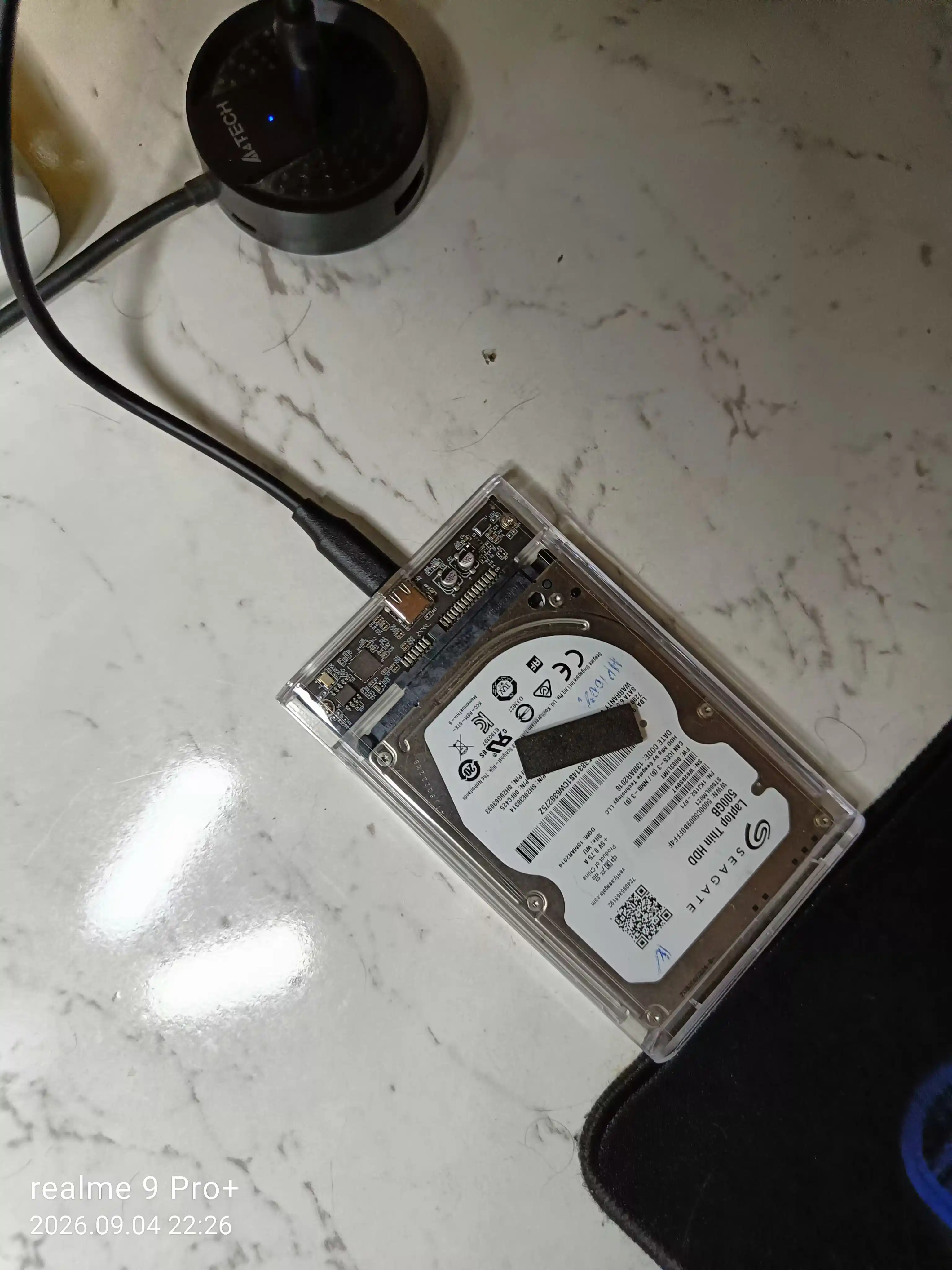 SSD и HDD кейс, 2.5", внешний корпус для жесткого диска до 4 Тб, USB 3.1, USB на Type-C