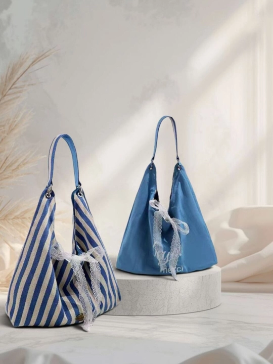 Ayollar uchun ikki tomonlama shopper sumka, Beyou Merci matoli
