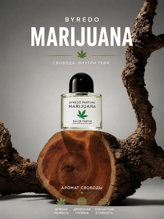 Byredo Marijuana унисекс парфюмерная вода с бергамотом, перцем, каннабисом пачули - 