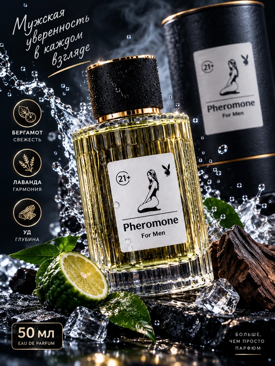 Feramon erkaklar uchun hashamatli va o'ziga jalb qiluvchi elegant ifor, 50 ml