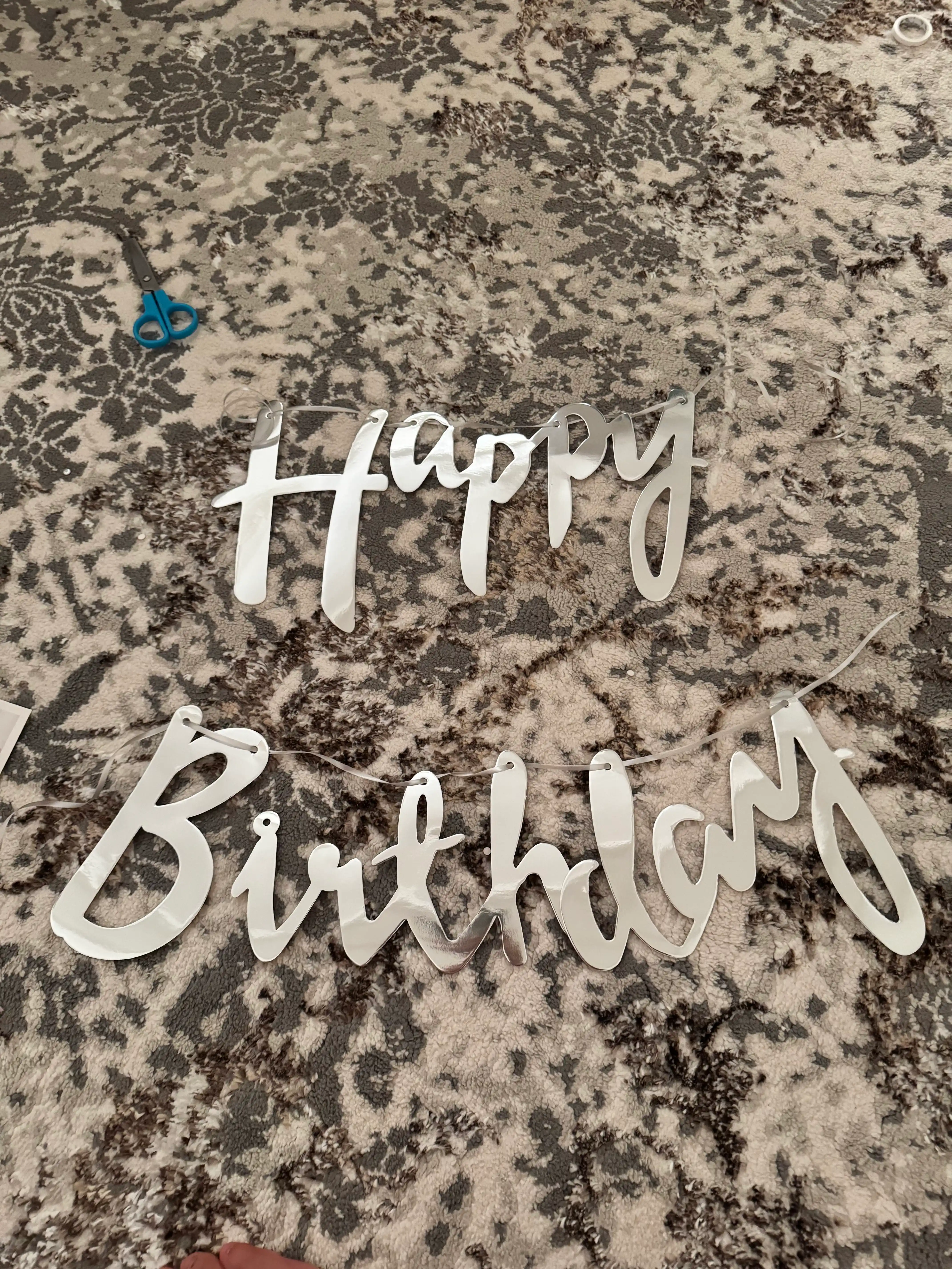 Гирлянда Happy Birthday растяжка 2 метра для дня рождения