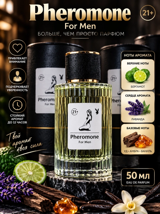 Hashamatli, maftunkor va nafis erkaklar ifori, 50 ml