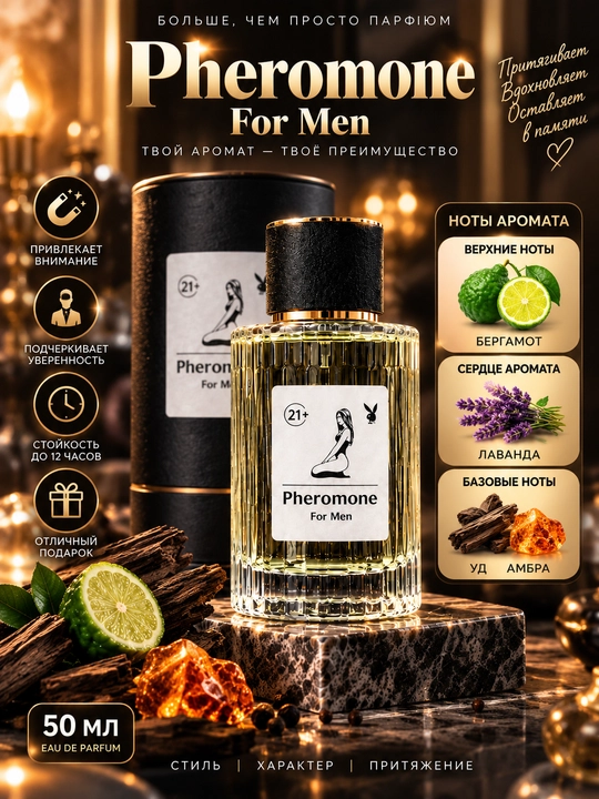 Hashamatli, maftunkor va nafis erkaklar ifori, 50 ml