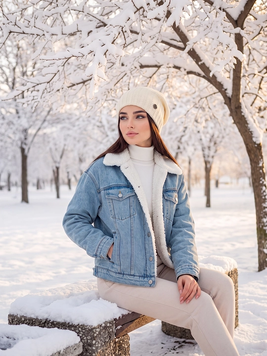 Trikotaj qishki shapka ayollar uchun, qishki bosh kiyimlar SNOWL