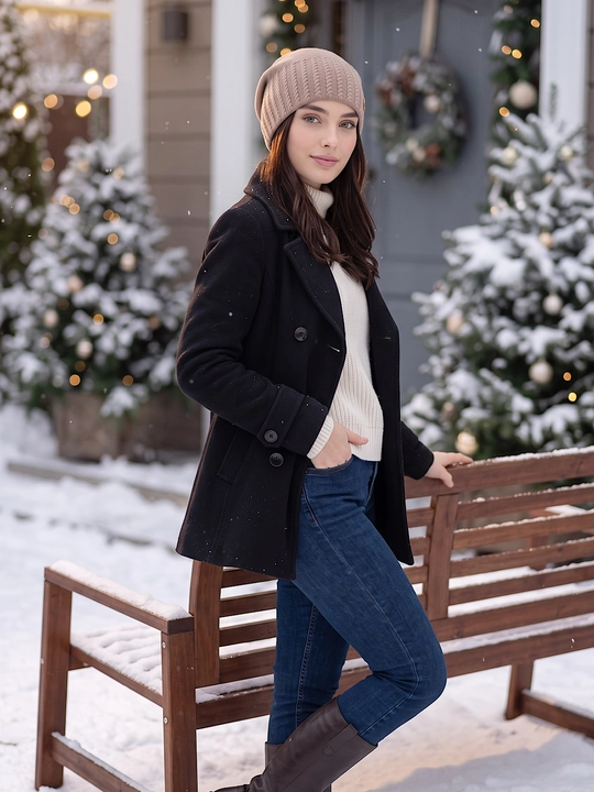 Trikotaj qishki shapka ayollar uchun, qishki bosh kiyimlar SNOWL