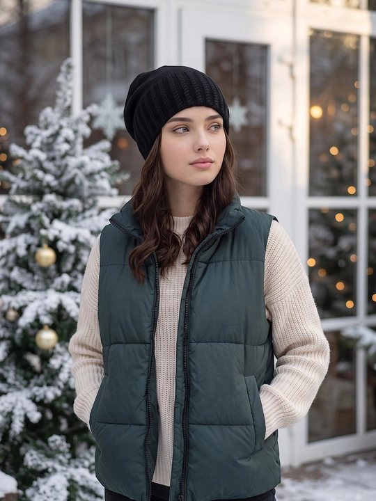 Trikotaj qishki shapka ayollar uchun, qishki bosh kiyimlar SNOWL