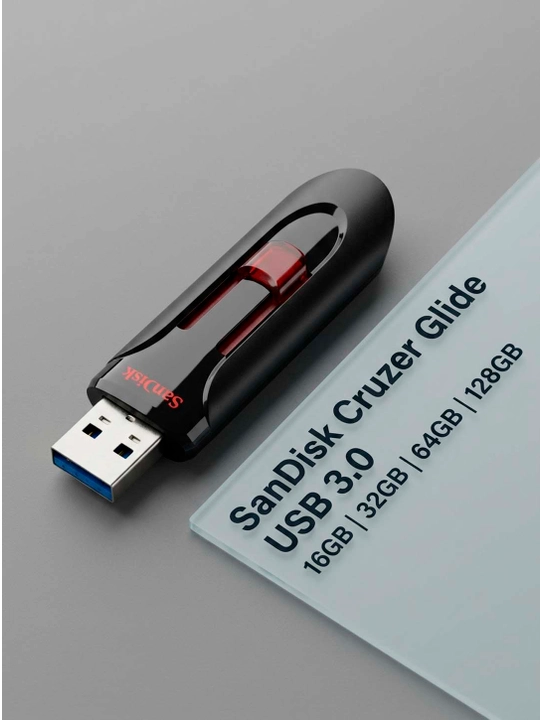 USB Флешка флеш-накопитель SanDisk Cruzer Glide 3.0 16/32/64/128ГБ быстрый 100 МБ/с - 