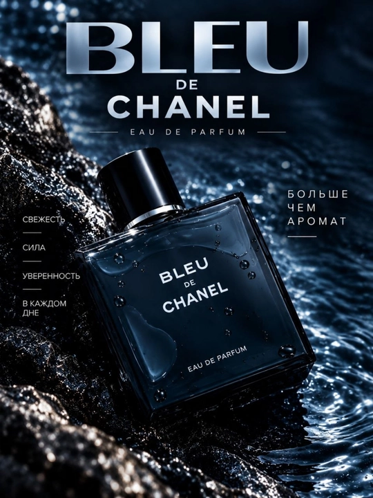 Мужские духи Bleu de Chanel Грейпфрут Лимон Имбирь Садр Сандал Парфюм с нотами Vetiver - 