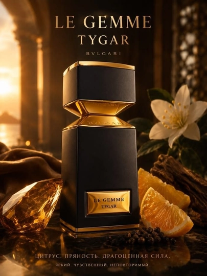 Bvlgari Tygar Le Gemme мужские духи, грейпфрут, имбирь, амброксан, парфюм экстракт - 