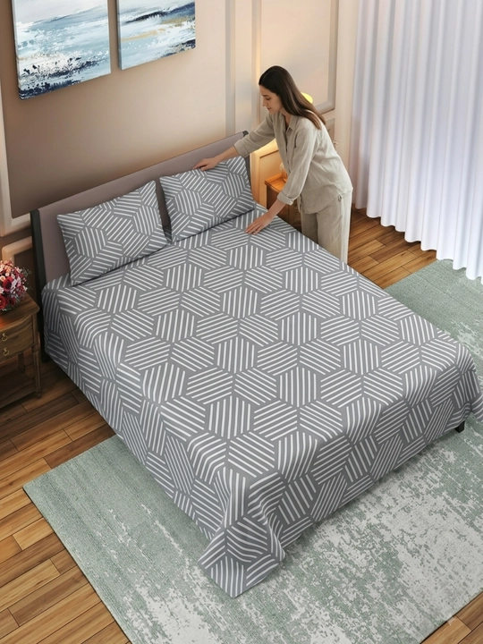 Choyshab 1 kishilik 150x230 va 2 kishilik 220x230, 100% paxta poplin