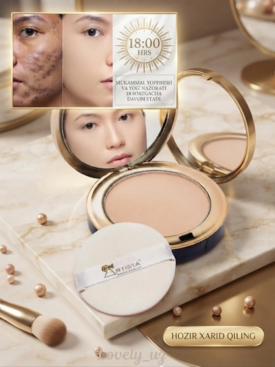 Компактная пудровая основа ARTISTA Milk Pudding  SPF50 PA+++ - 