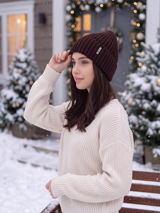 Ayollar uchun shapkalar, issiq qishki bosh kiyimlar, qishki shapka SNOWL