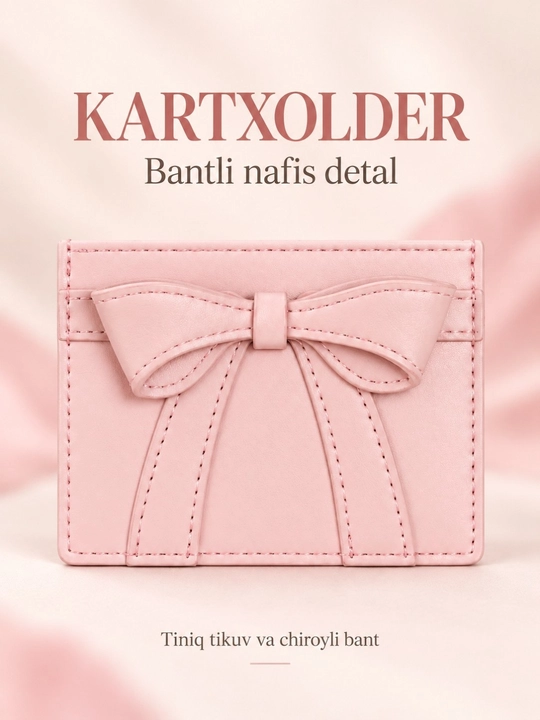 Ayollar kartxolderi, bank kartalari uchun hamyon, vizitnitsa, mini karta g‘ilofi, bantli