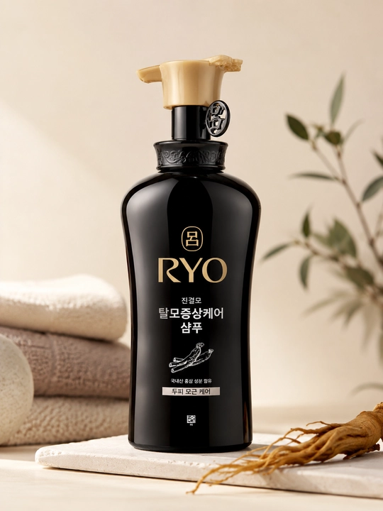RYO Jin Gyeol Mo — soch parvarishi uchun jenshenli koreys shampuni, 490 ml - 