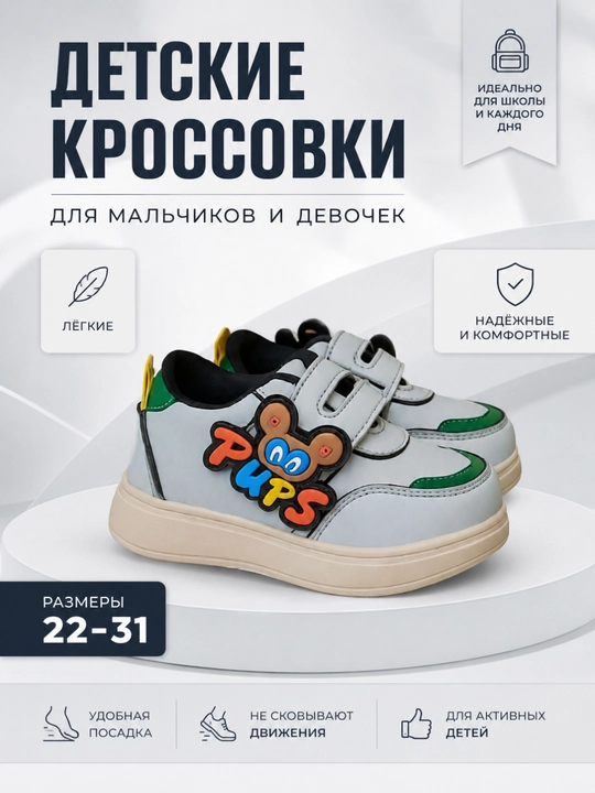 Кроссовки для мальчиков и девочек, размеры от 22 до 31 - 