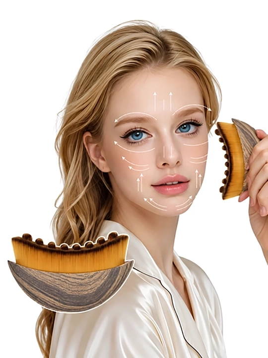 Yuz massaj cho'tkasi-massajeri — terini torti