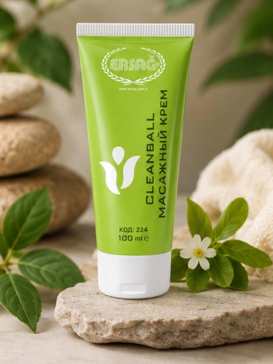 Массажный крем тела, спины, шеи ERSAG Cleanball, 100 мл
