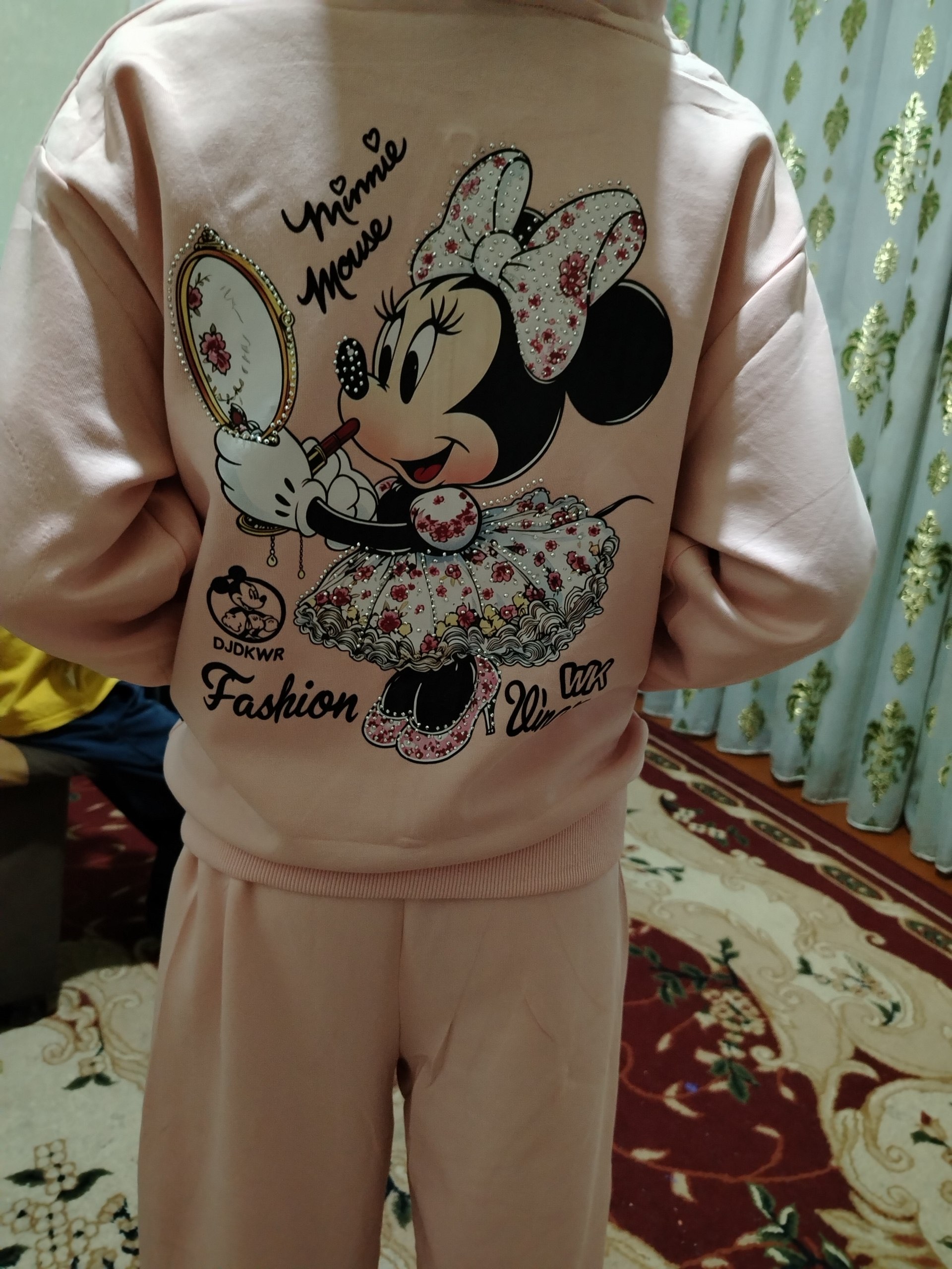 Qizlar uchun sportforma troyka,3-7 yosh, paxta mato, Mickey Mouse troyka