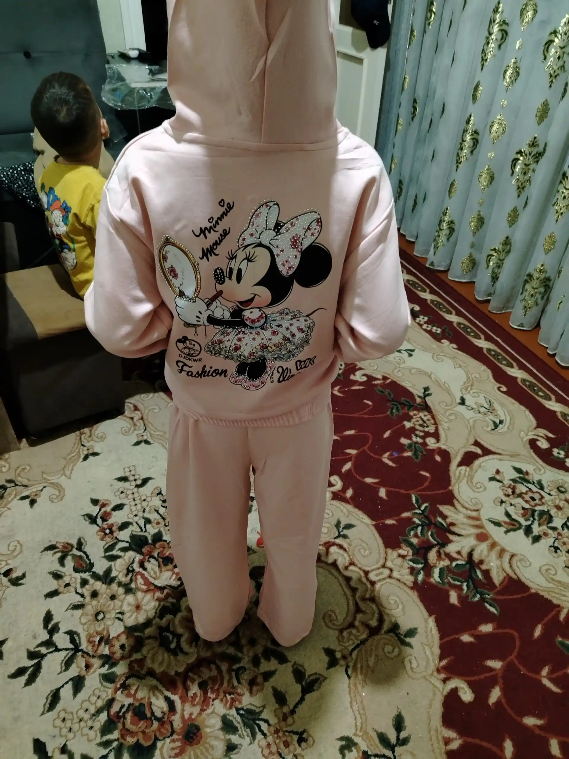 Qizlar uchun sportforma troyka,3-7 yosh, paxta mato, Mickey Mouse troyka