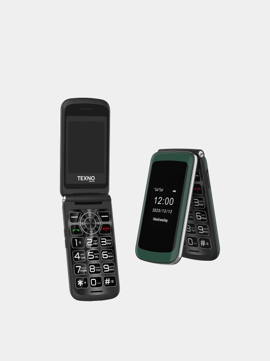 Texnomax R88 tugmali qo'l telefoni, yorqin ekran va kuchli batareya