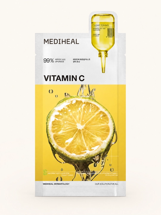 MEDIHEAL Vita Essential Mask Brightening тканевая маска для лица, 10 шт - 