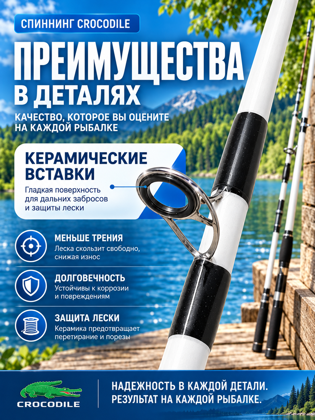 Спиннинг штекерный Крокодил