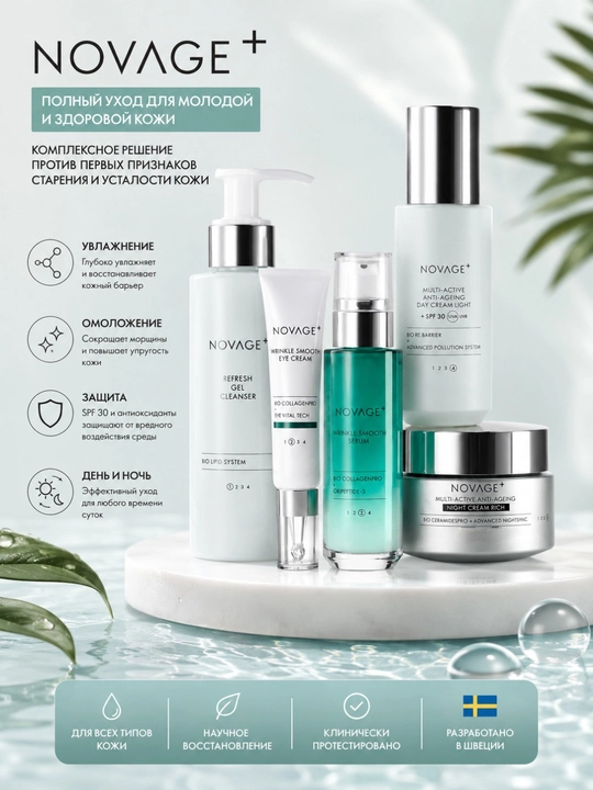 NOVAGE+ набор — комплексный уход за кожей лица - 