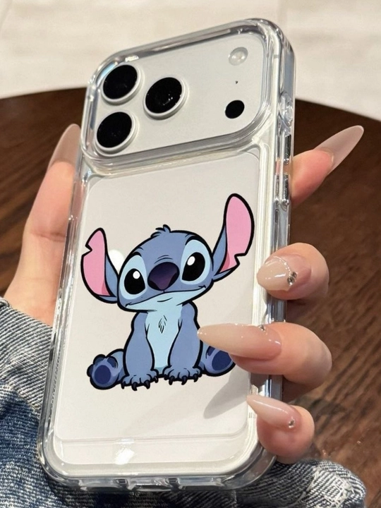 IPhone 15Pro,16Pro,17 Pro uchun "Stich" g‘ilofi, zarbaga chidamli