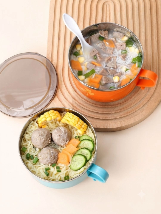 Кухонная миска с крышкой для хранения, сохранения тепла и переноски готовых блюд