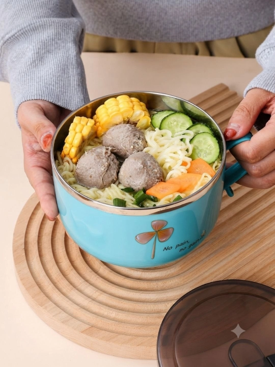 Кухонная миска с крышкой для хранения, сохранения тепла и переноски готовых блюд