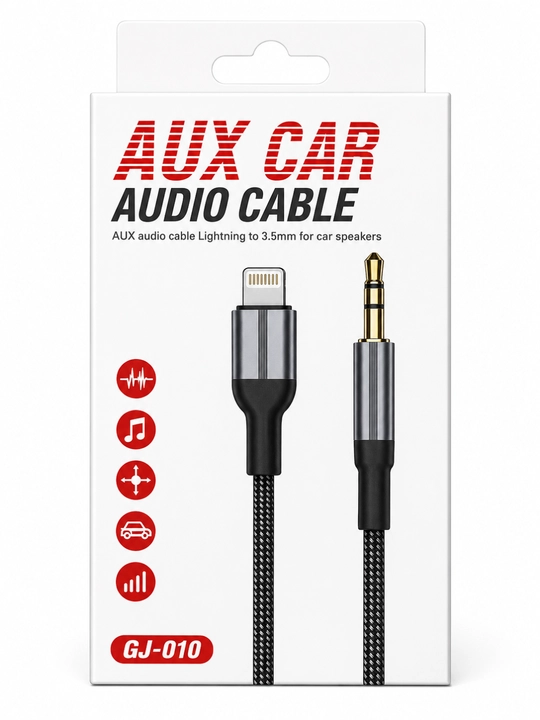 Lightning – AUX Кабель 3.5 мм для iPhone Автомобильный Аудиокабель Hi-Fi Стерео