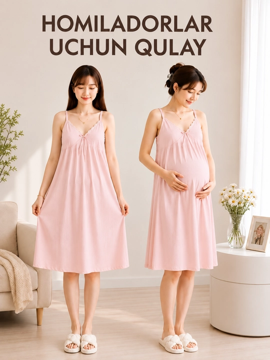 Ночная рубашка для беременных и беременных, хлопок, оверсайз, XL-XXL