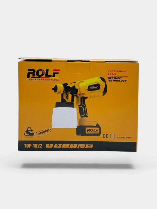 Аккумуляторный краскопульт ROLF TOP-1022 21 В, 200 Вт, 1200 мл/мин, 1 АКБ