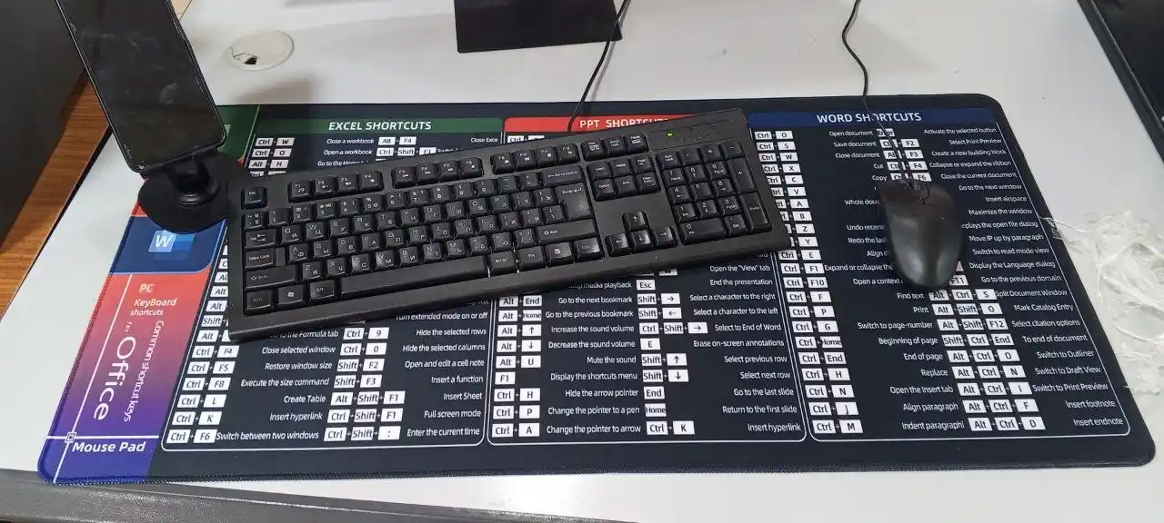 Katta stol uchun gilamcha, klaviatura uchun gilamcha 90x40 sm