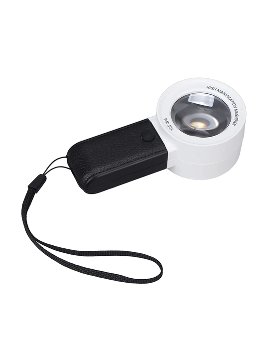 LED va UB-yorug‘lik bilan jihozlangan 30X zargarlik lupasi, optik linzasi 40 mm