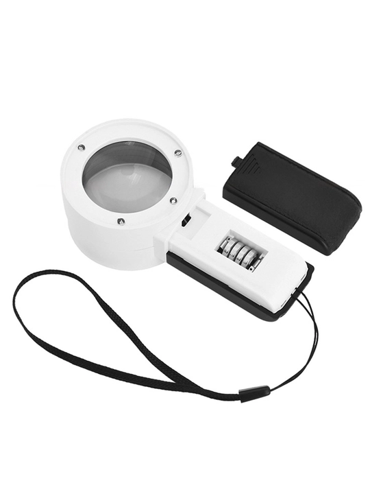 LED va UB-yorug‘lik bilan jihozlangan 30X zargarlik lupasi, optik linzasi 40 mm