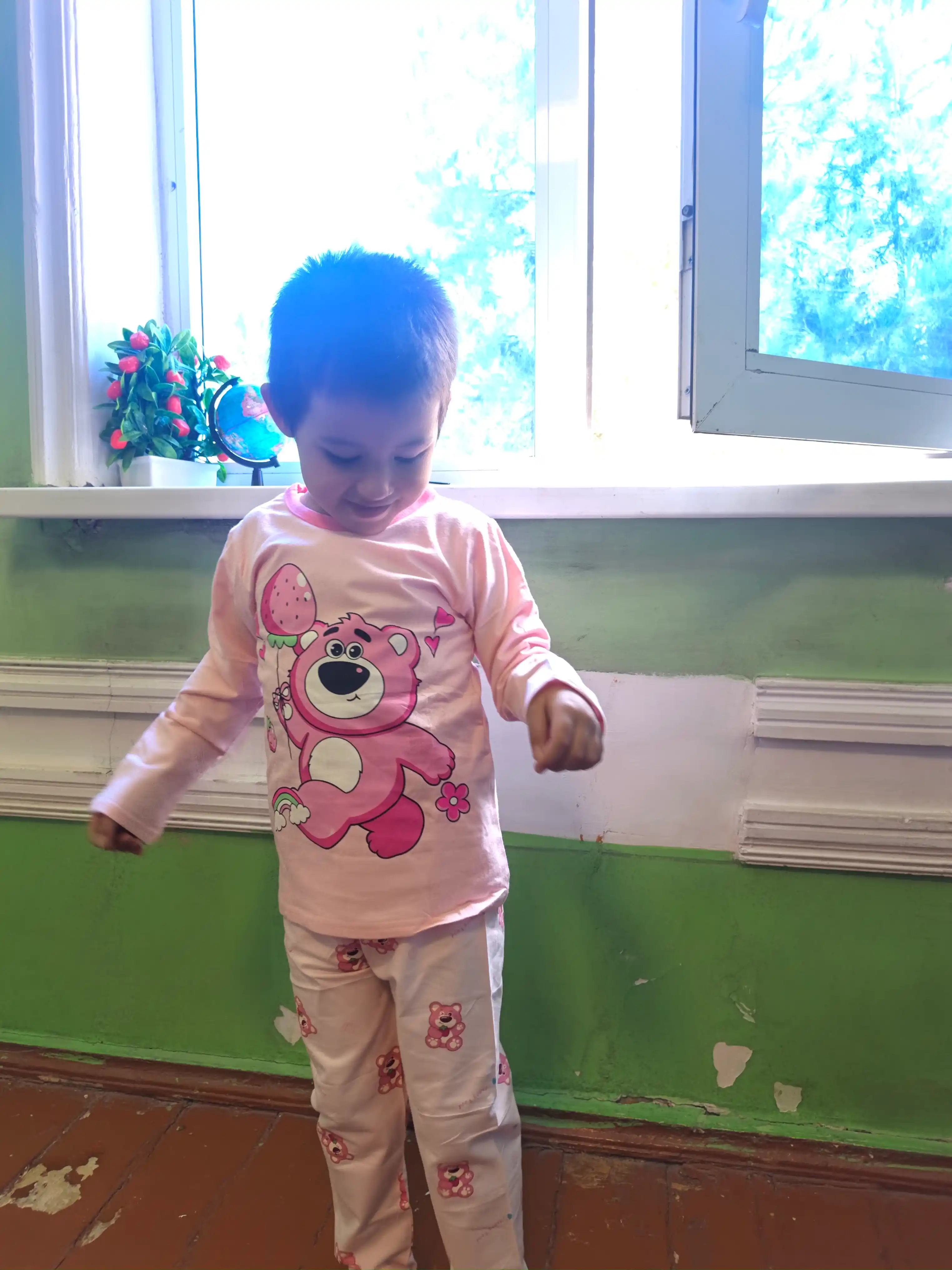Хлопковая домашняя пижама для девочек