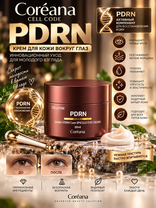 Набор для ухода за кожей с PDRN Coreana Cell Code