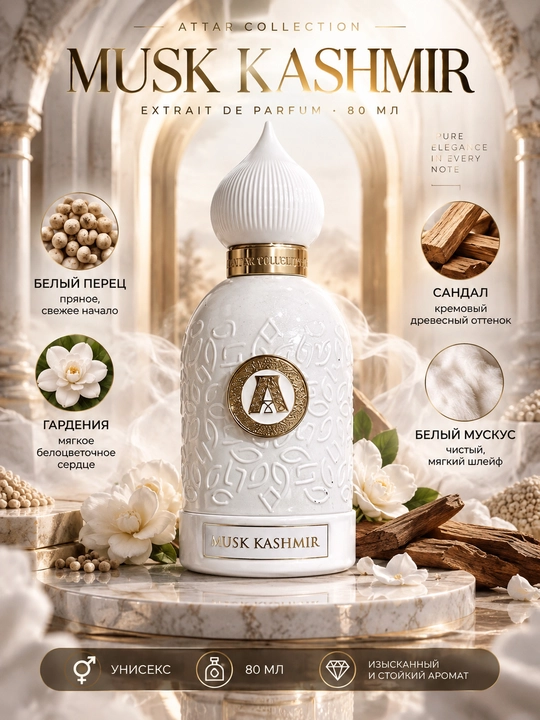 Attar Collection Musk Kashmir Extrait de Parfum — унисекс-парфюм, 80 мл - 