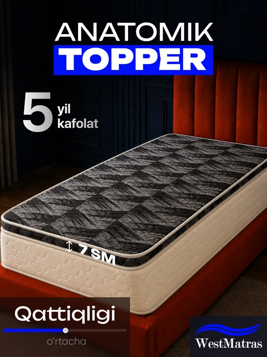 Topper Comfort Halkon WestMatras – matras uchun qoplama namatrasnik 7 sm - 
