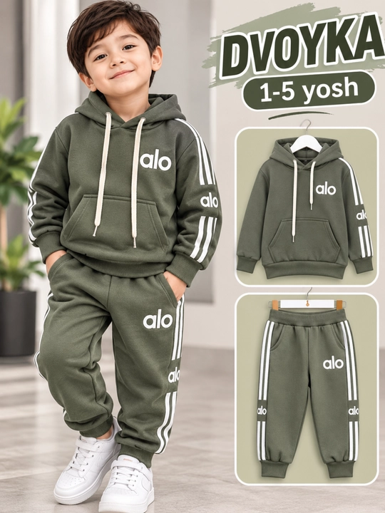 Bolalar uchun sport kostyum Dvoyka, huddiy va shim, 1–5 yosh