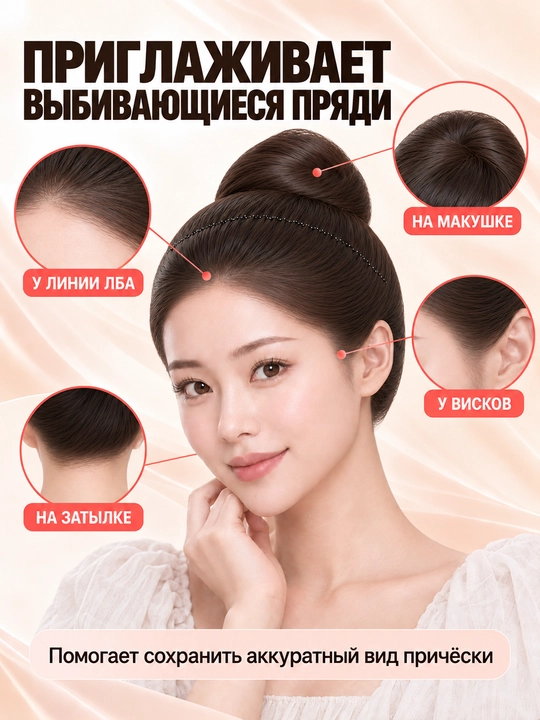 Sochni mahkamlash uchun egiluvchan taroq-zakolka 20 × 2,8 sm, 5 dona