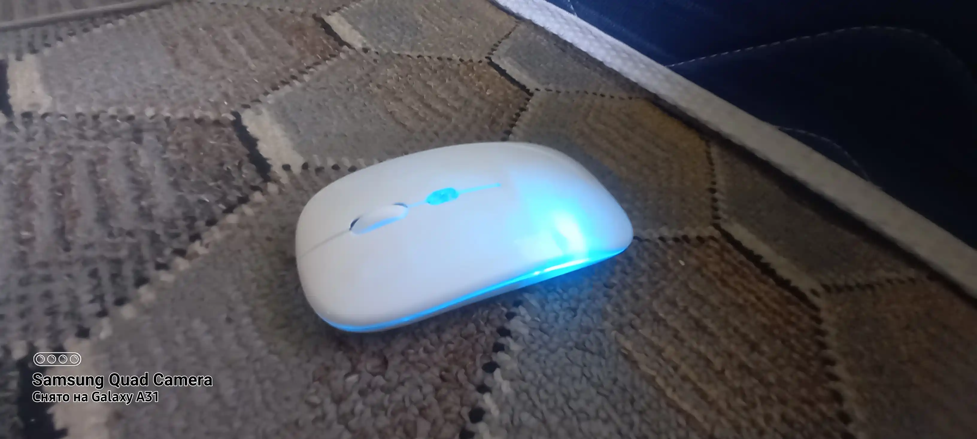 Imsiz sichqoncha Bluetooth +2.4G RGB jim ishlaydigan Type-C noutbuk kompyuter Mac uchun