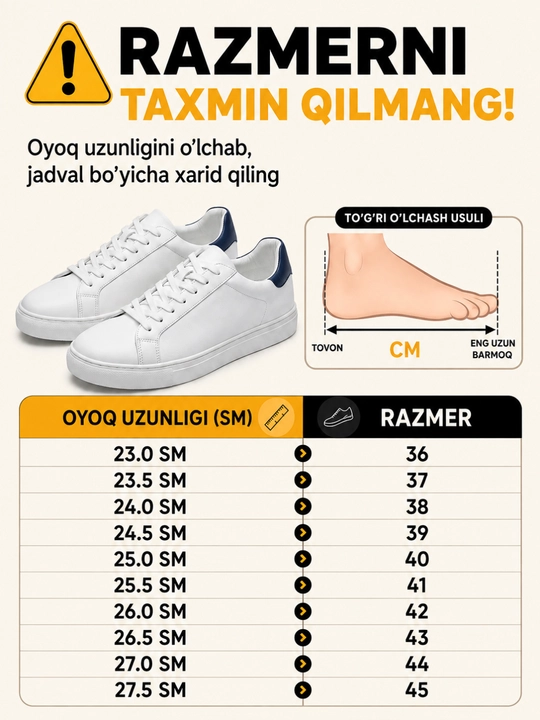 Erkaklar uchun kedаlar, erkaklar poyabzali, o‘lchamlari 40-44