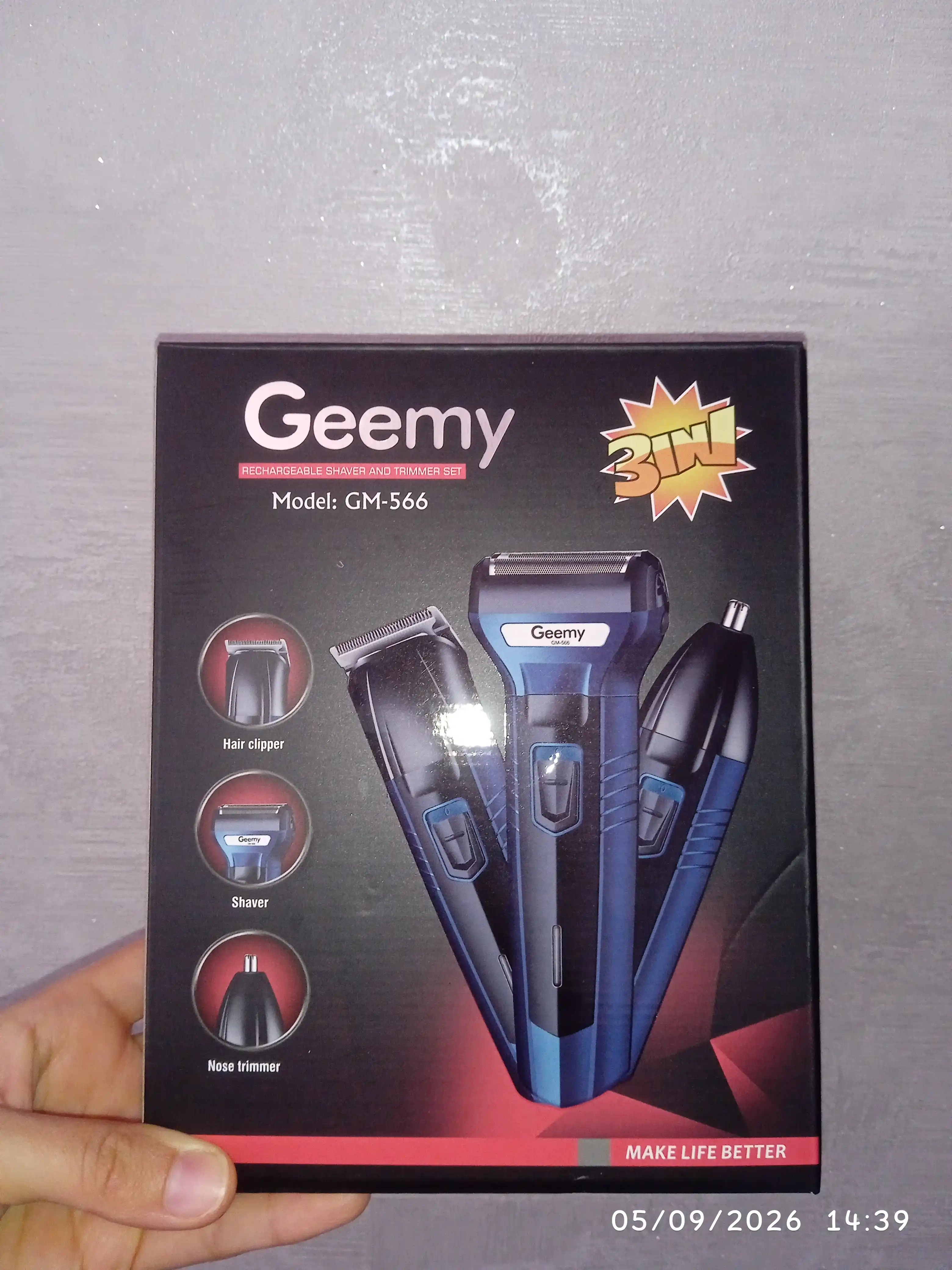 Trimmer, soch va soqol olish mashinkasi, soch olish mashinkasi, Geemy 3/1 GM-566 mashinka