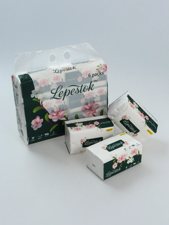 Бумажные салфетки Lepestok, 6-слойные, 145×175 мм