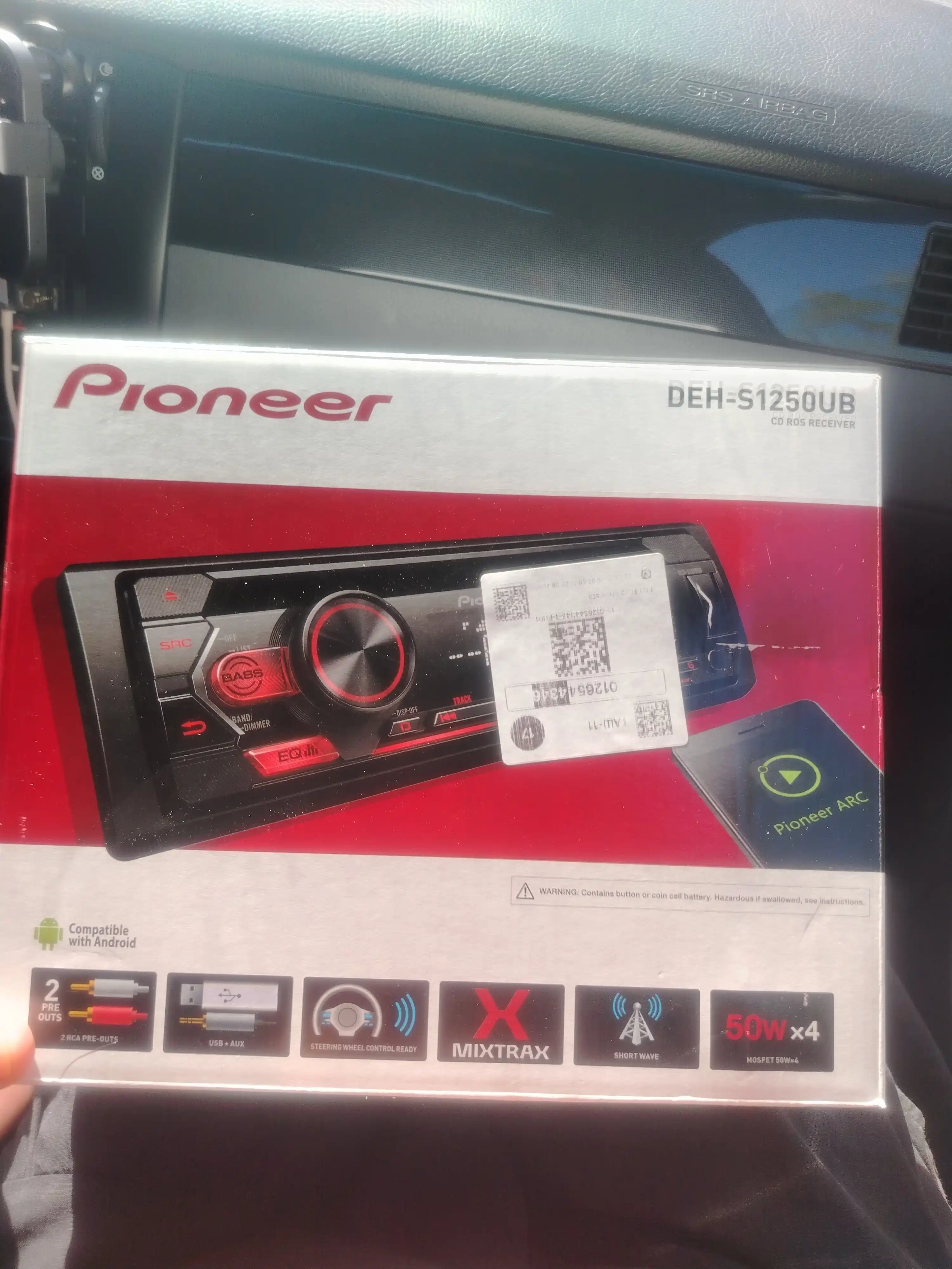 Автомагнитола Pioneer DEH-S1250UB, USB, 1DIN CD