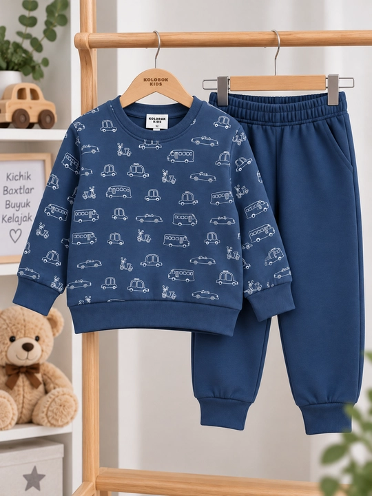Костюм для мальчика, двойка, свитшот и штаны, детский комплект на 1-2-3 года